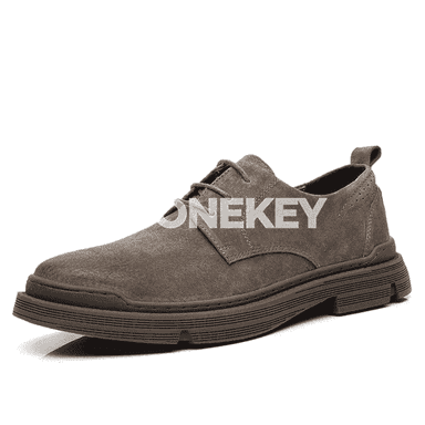 Erkekler üçin niýetlenen pes derejeli, hakyky deri moda iş aýakgaplary.