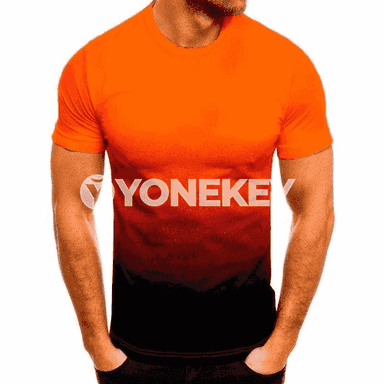 Erkekler üçin niýetlenilen gysga ýeňli sport futbolka.