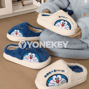 Gyzlaryň doraemon ýelekli ýapyk öý aýakgaplary.