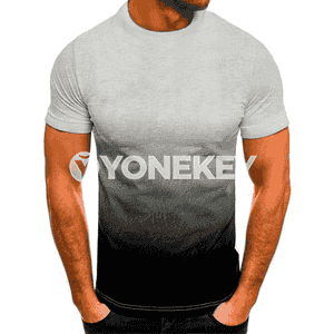 Erkekler üçin niýetlenilen gysga ýeňli sport futbolka.
