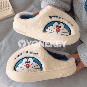 Gyzlaryň doraemon ýelekli ýapyk öý aýakgaplary.